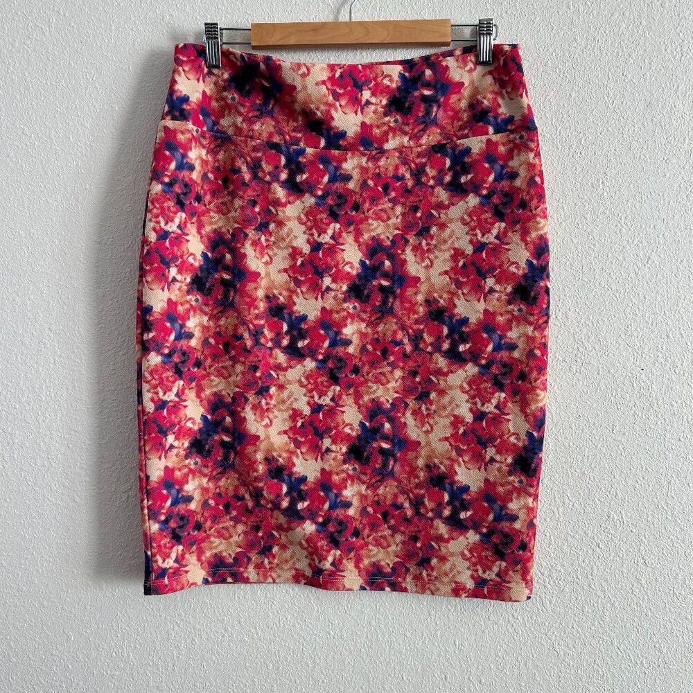 LuLaRoe X-Large Printed Slip-On Skirt